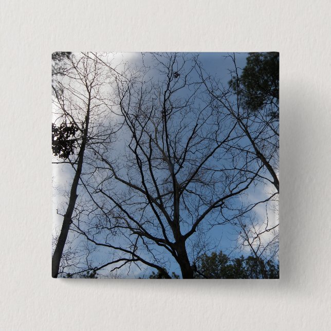 Tree 2 Inch Square Button (Front)