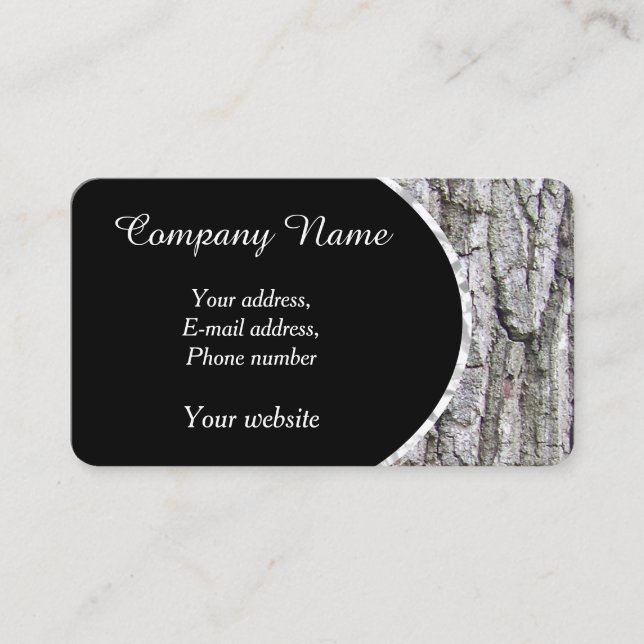 Tree 5 - Oak Tree Bark Business Card (Front)