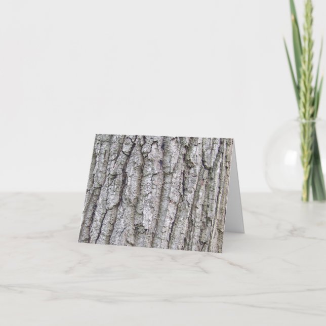 Tree 5 - Oak Tree Bark Thank You Card (Front)