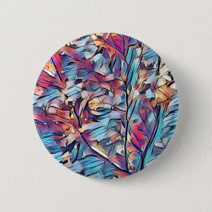 TREE ABSTRACT 2 INCH ROUND BUTTON