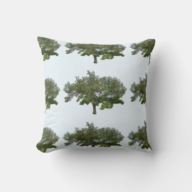 Tree Accent Pillow, Pattern Throw Pillow (Front)