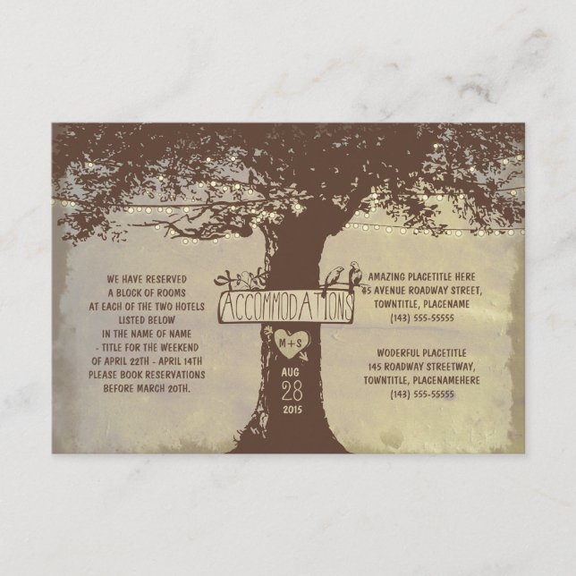 Tree Accommodations Enclosure Card (Front)