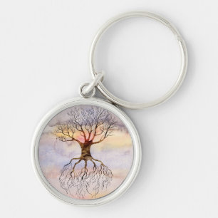 Tree Against The Sky Keychain