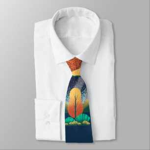 tree and bird tie