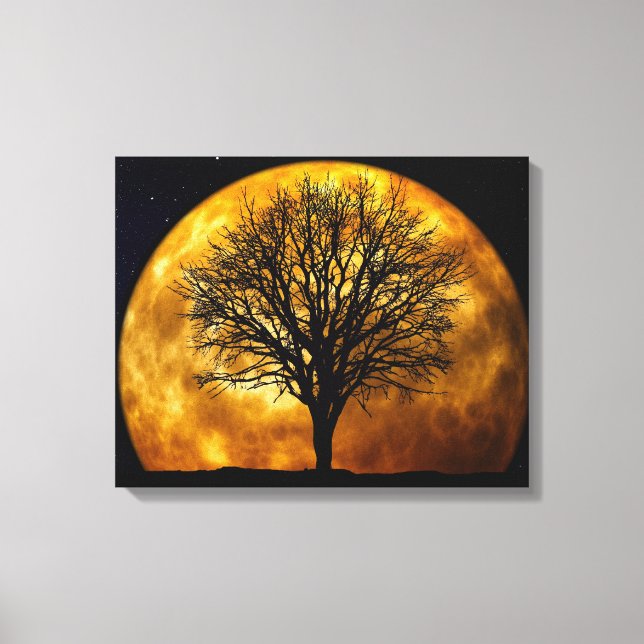 Tree and Moon Wrapped Canvas_Customizable Canvas Print (Front)