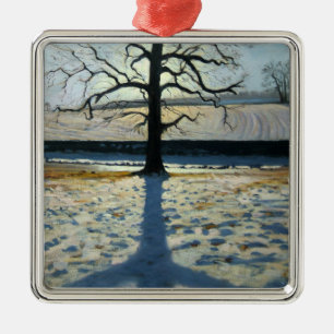 Tree and Shadow Calke Abbey Derbyshire Metal Ornament