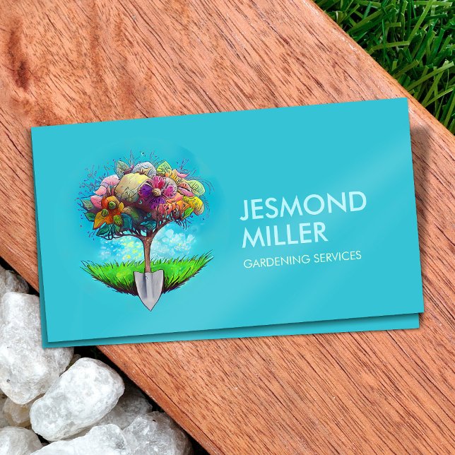 Tree and Shovel - Colourful Art Business Card (Creator Uploaded)