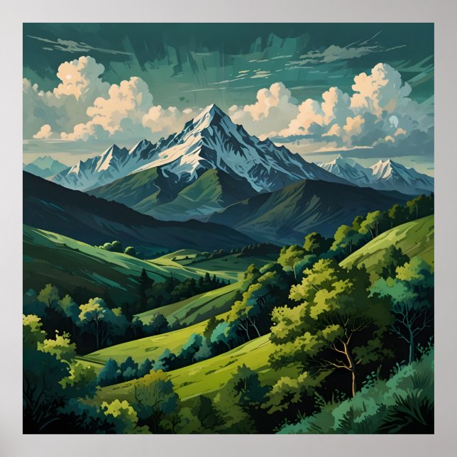 Tree and sky painting poster (Front)
