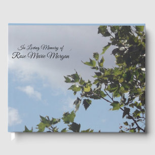 Tree and Sky Personalized Memorial Guest Book