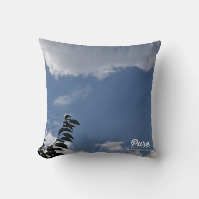 Tree and sky throw pillow (Front)