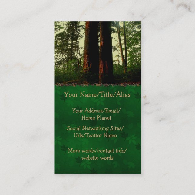 Tree Art Business Card (Front)