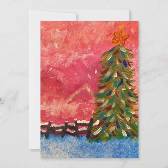 Tree at Dusk Holiday Card (Front)