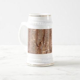 tree bark beer stein