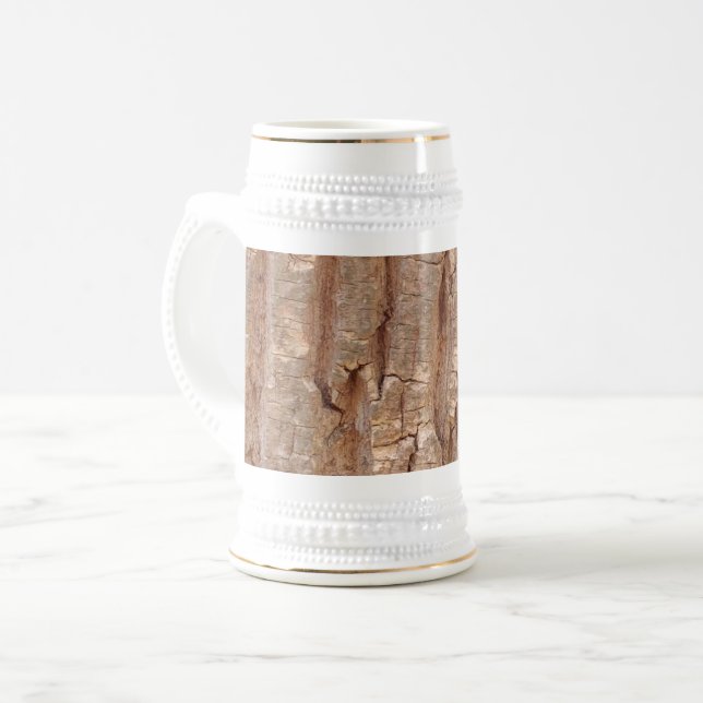 tree bark beer stein (Front Left)