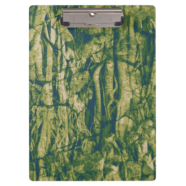 Tree bark camouflage pattern clipboard (Front)
