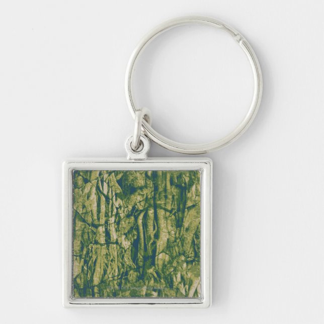 Tree bark camouflage pattern keychain (Front)