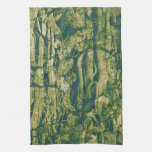 Tree bark camouflage pattern kitchen towel