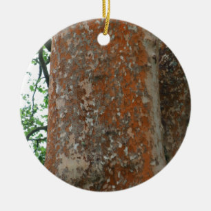 Tree Bark Ceramic Ornament