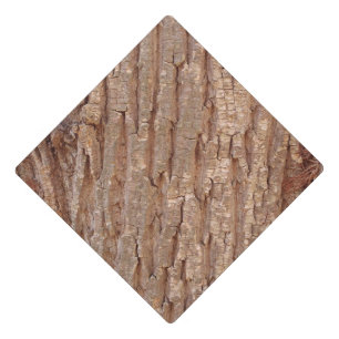 tree bark graduation cap topper