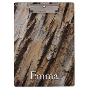 Tree Bark I Natural Abstract Textured Design Clipboard