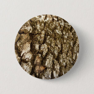 Tree Bark II Natural Textured Design 2 Inch Round Button