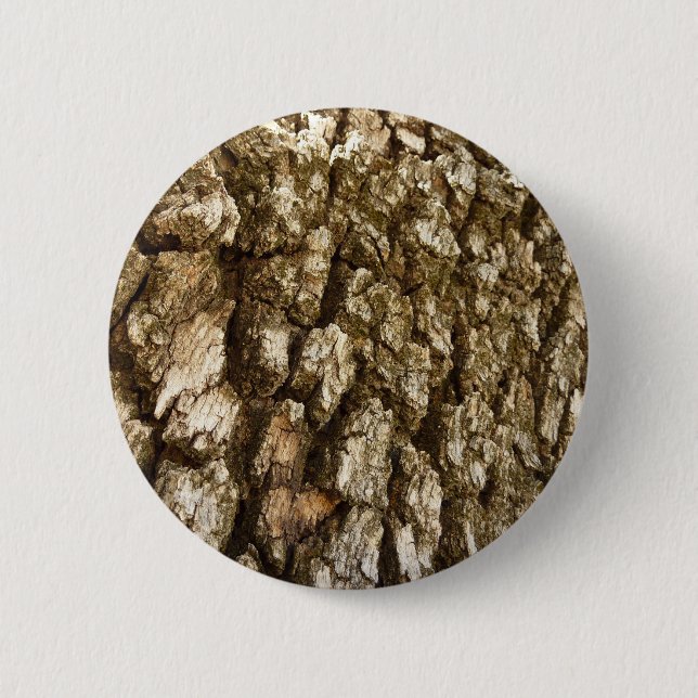 Tree Bark II Natural Textured Design 2 Inch Round Button (Front)