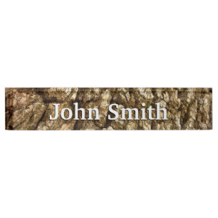 Tree Bark II Natural Textured Design Nameplate
