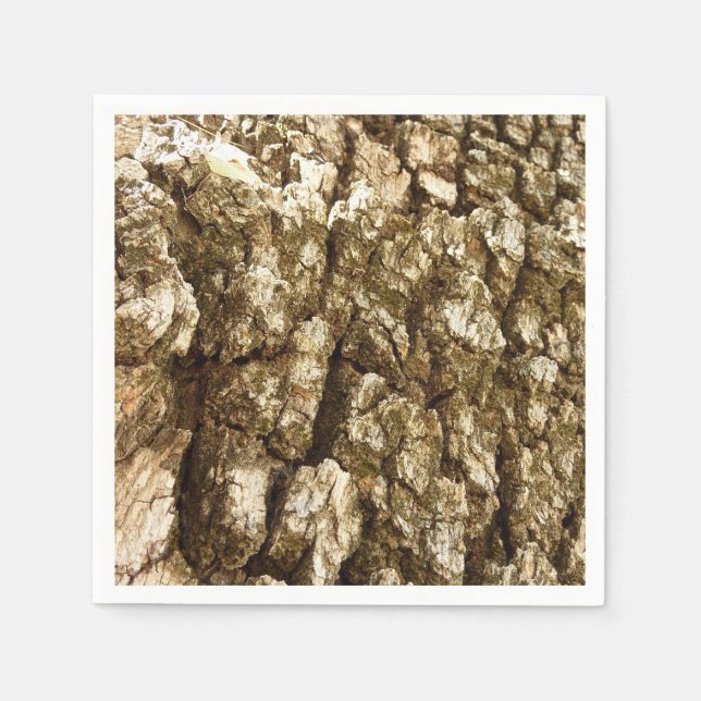Tree Bark II Natural Textured Design Napkin (Front)
