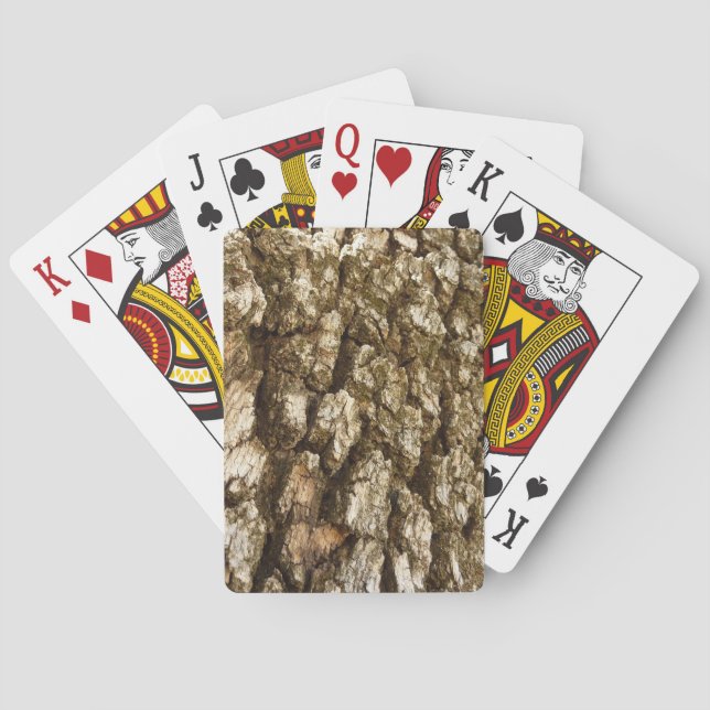 Tree Bark II Natural Textured Design Playing Cards (Back)