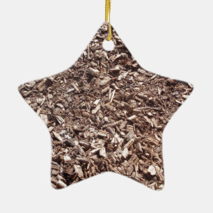 Tree bark, Nature, Brown Ceramic Ornament