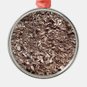 Tree bark, Nature, Brown Metal Ornament