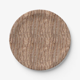 tree bark  paper plate