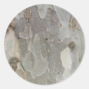 Tree bark pattern classic round sticker