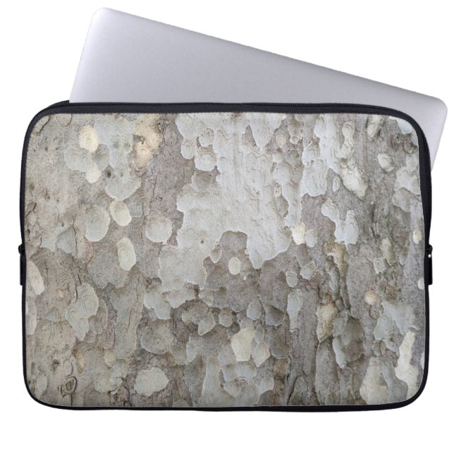 Tree bark pattern classic round sticker laptop sleeve (Front)