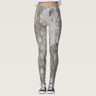 Tree bark pattern classic round sticker leggings