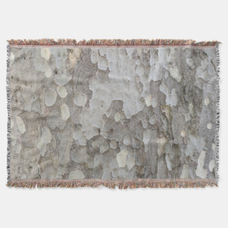 Tree bark pattern classic round sticker throw blanket