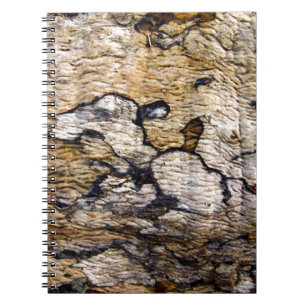 Tree bark pattern notebook