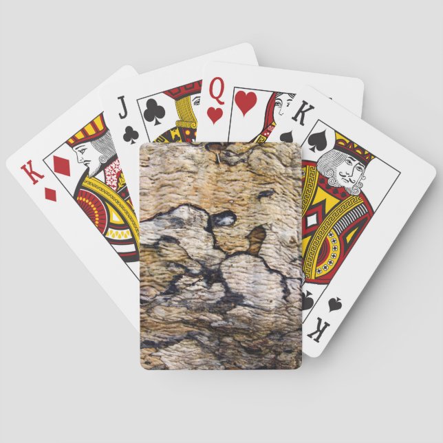 Tree bark pattern playing cards (Back)