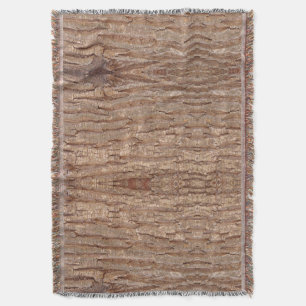 tree bark reflected throw blanket