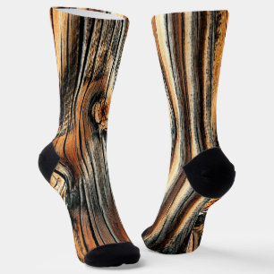 Tree Bark Texture Cool Unique Socks