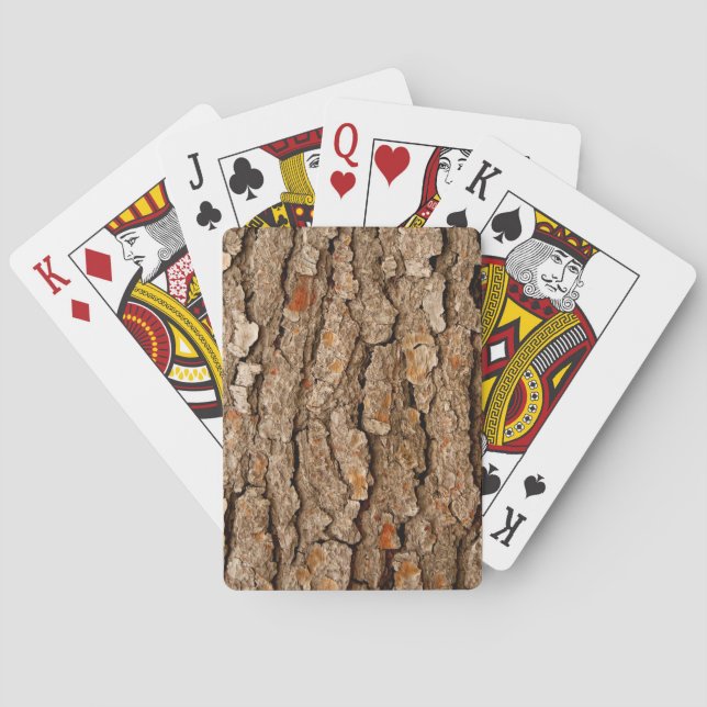 Tree Bark Texture Playing Cards (Back)