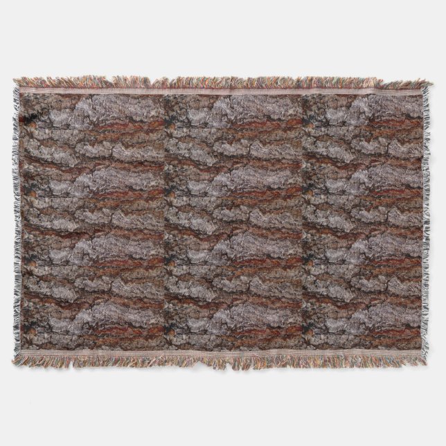 Tree bark throw blanket (Front)