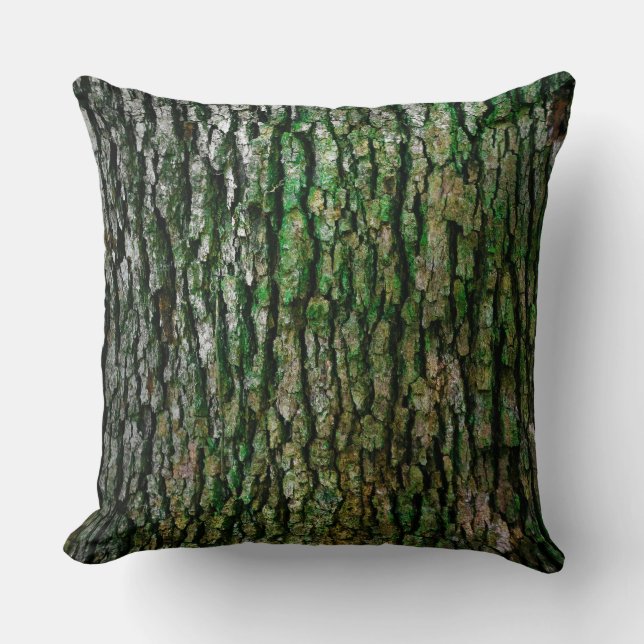 Tree Bark Throw Pillow (Front)