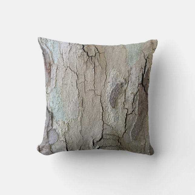 Tree Bark Throw Pillow (Front)