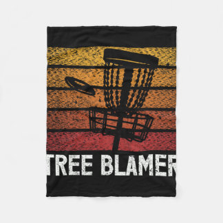 Tree Blamer Funny Disc Golf Design Fleece Blanket