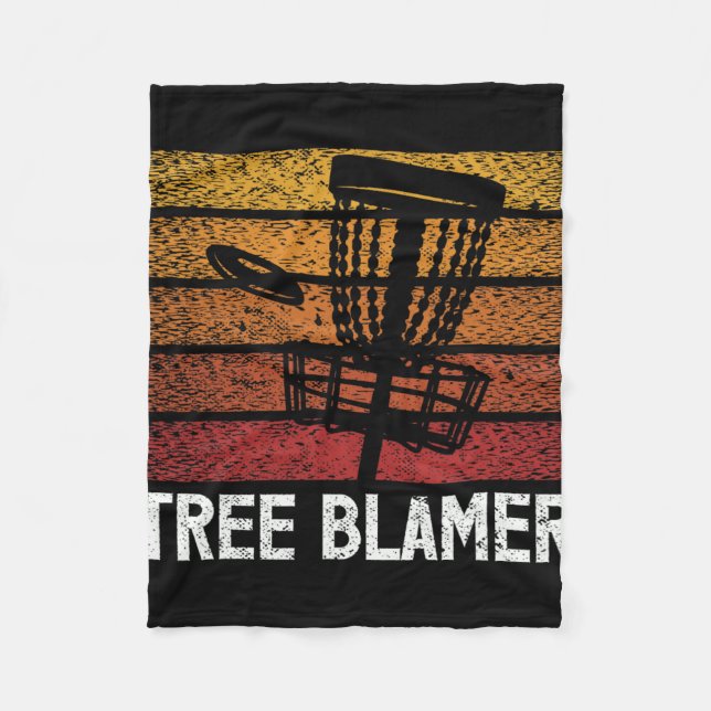 Tree Blamer Funny Disc Golf Design  Fleece Blanket (Front)