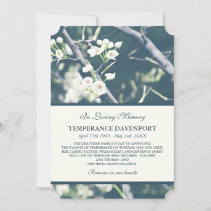 Tree Blossom Spring Memorial Announcement