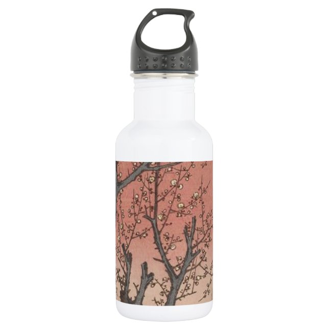 Tree Blossoms Plum Garden Japanese 532 Ml Water Bottle (Front)
