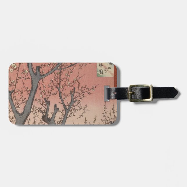 Tree Blossoms Plum Garden Japanese Luggage Tag (Front Horizontal)
