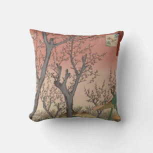 Tree Blossoms Plum Garden Japanese Throw Pillow